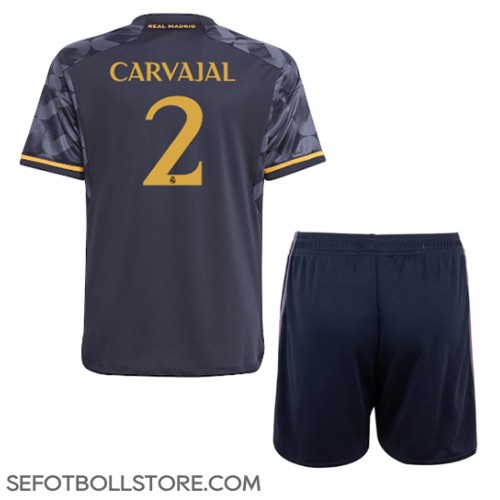 Real Madrid Daniel Carvajal #2 Replika babykläder Bortaställ Barn 2023-24 Kortärmad (+ korta byxor)